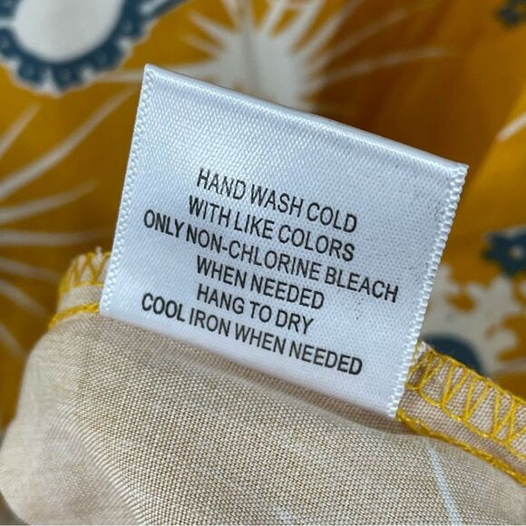 NWT ModCloth On Cloud Nineties Yellow Printed Shift Mini Dress Size LARGE - Picture 10 of 11